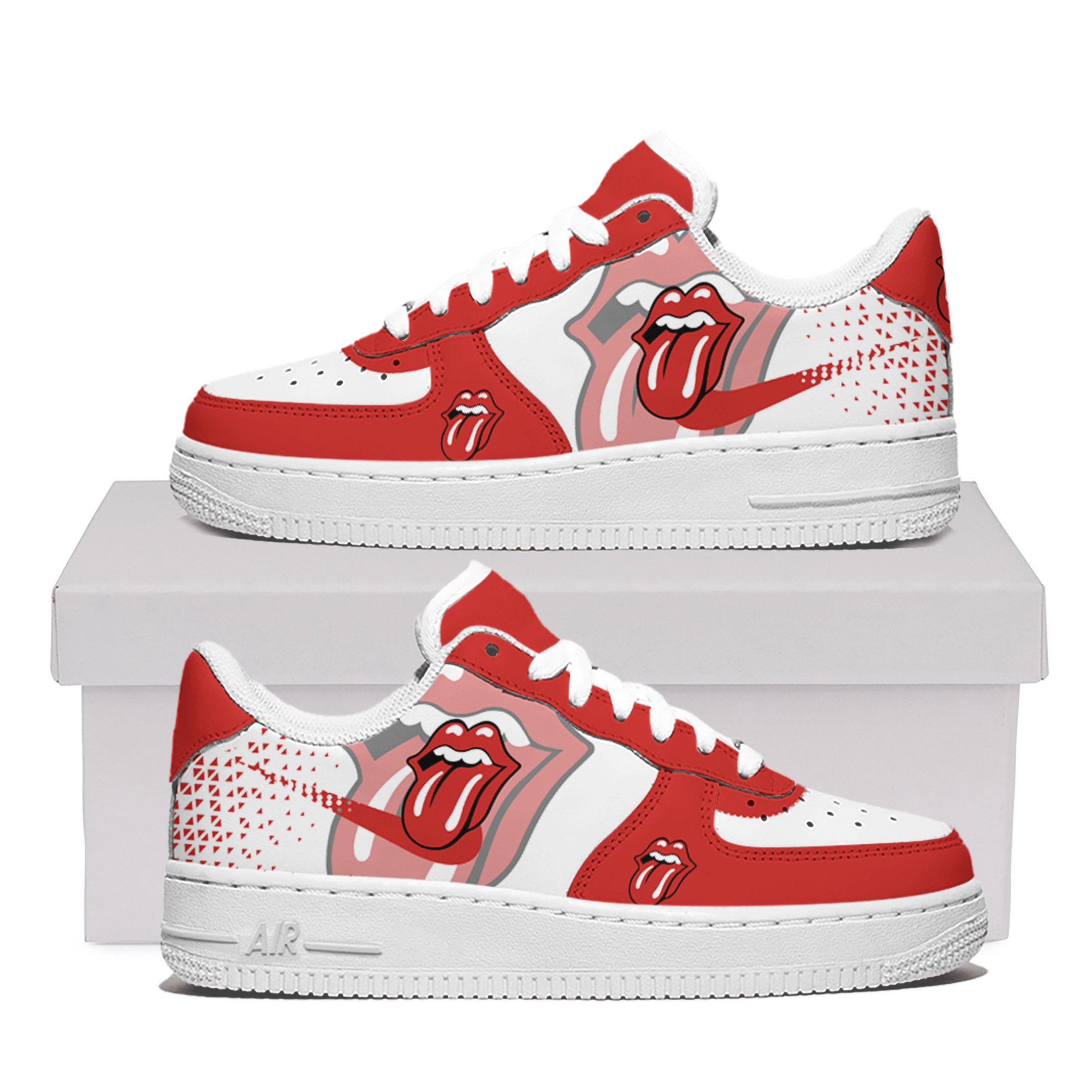 The Rolling Stones Air Force One Shoes Sneaker For Men Women