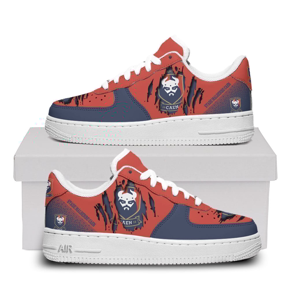 Stade Malherbe Caen Air Force One Shoes For Men Women Special Af1 Collection