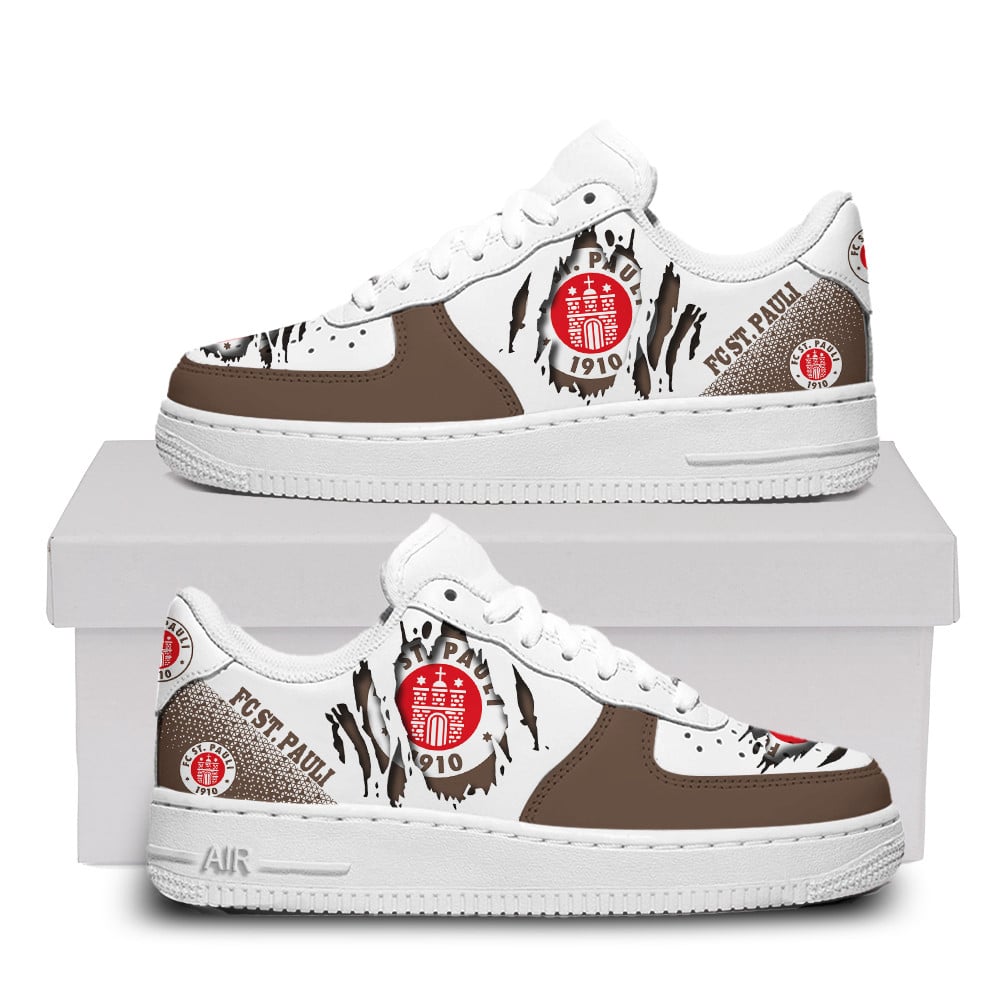 Fc St. Pauli Air Force One Shoes For Fans For Men Women