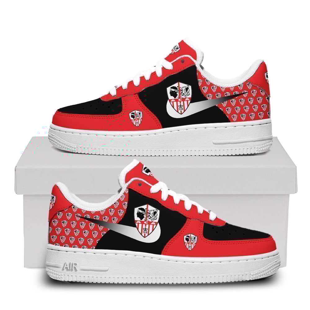 Ac Ajaccio Air Force One Shoes For Fans For Men Women
