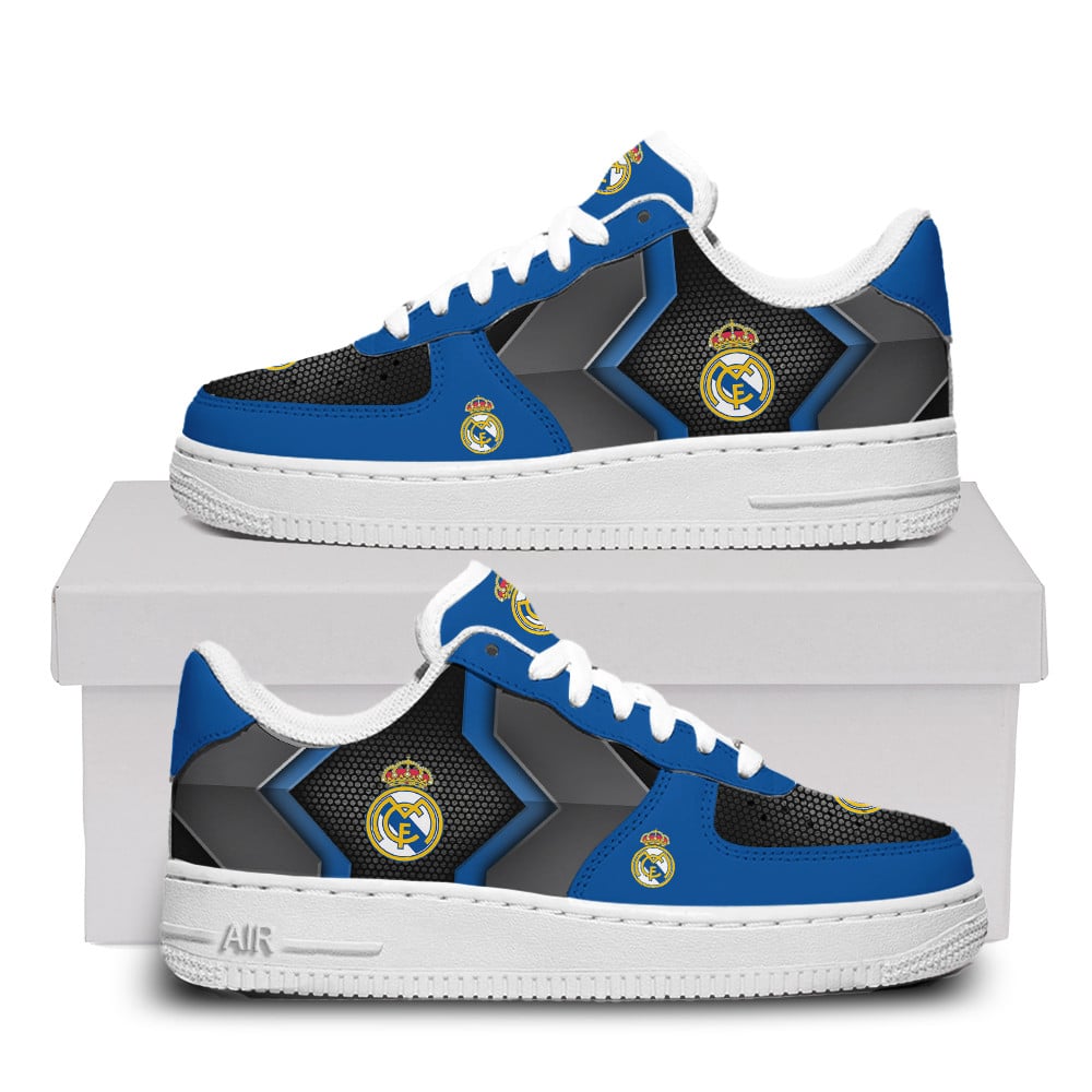 Real Madrid Air Force One Shoes For Fans For Men Women Af1 Collection