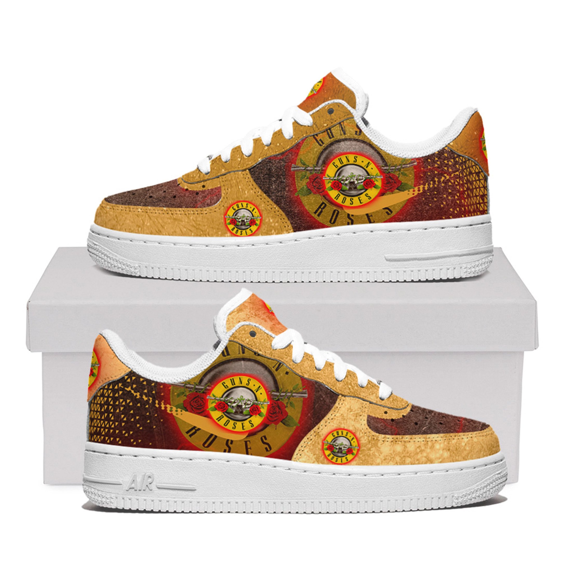 Gun N Rose Air Force One Shoes For Men Women