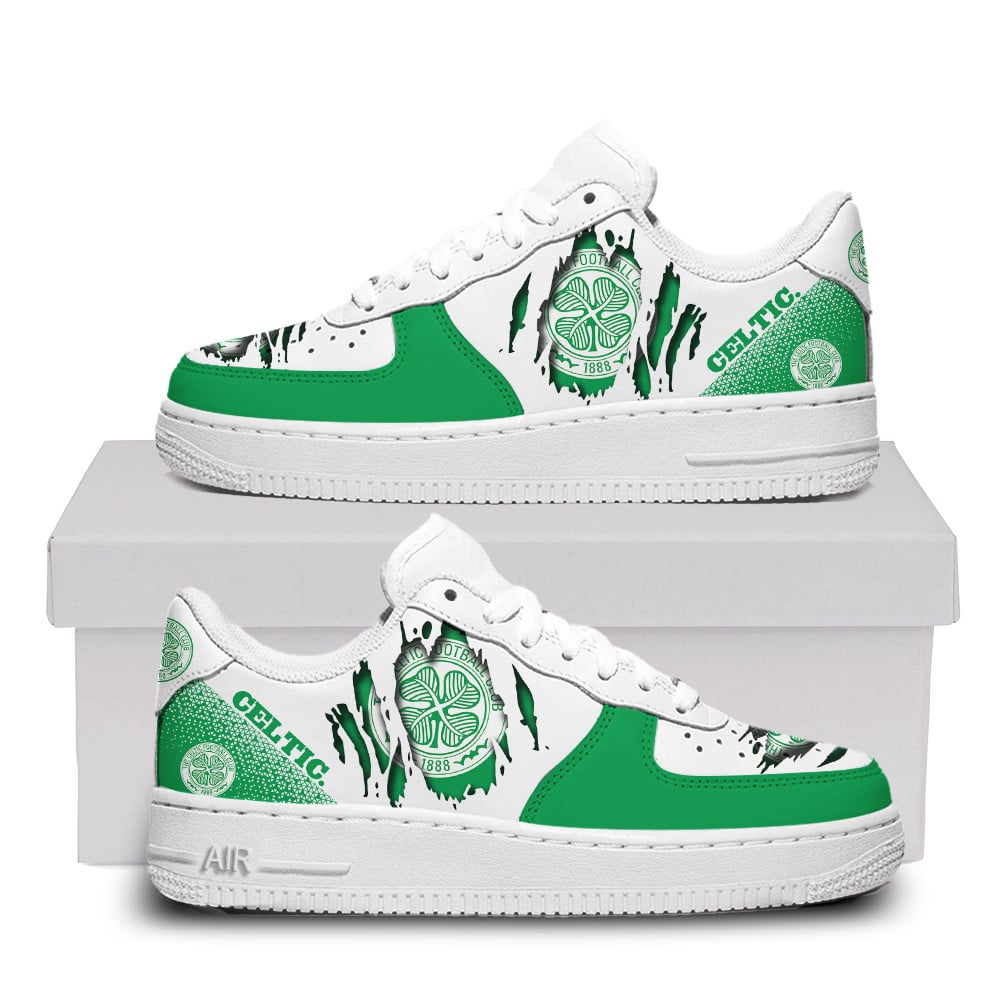 Celtic Fc Air Force One Shoes Sneaker Af1 For Men Women