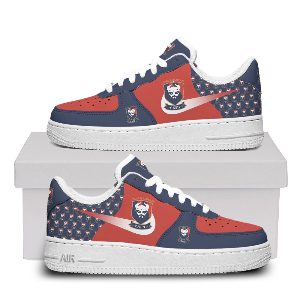 Stade Malherbe Caen Air Force One Shoes Sneaker Af1 For Men Women