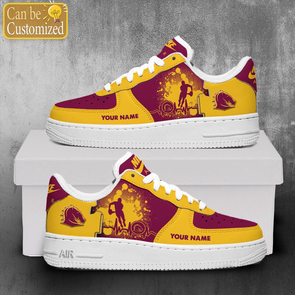 Brisbane Broncos Air Force One Shoes Personalized For Men Women