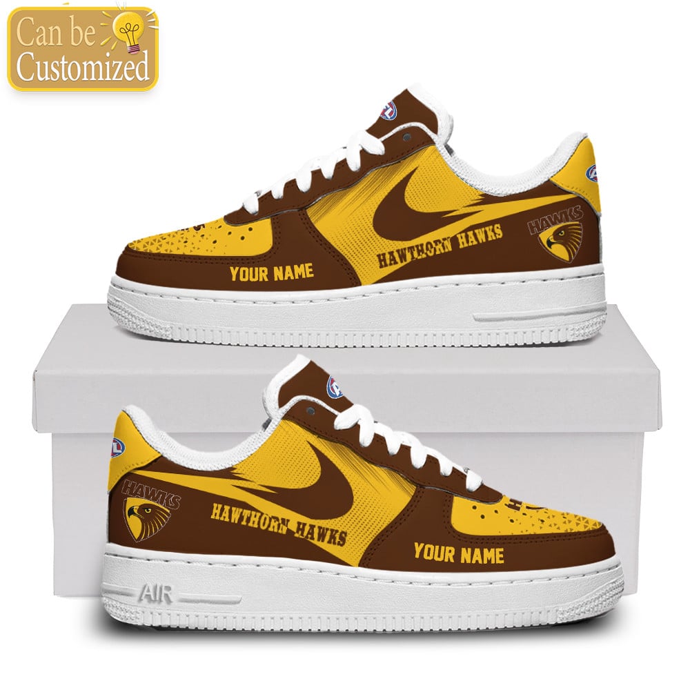 Hawthorn Hawks Air Force One Shoes Custom Name For Men Women