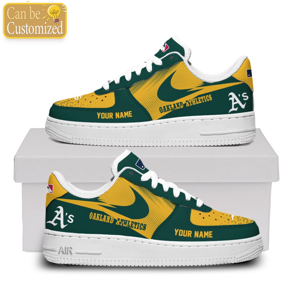 Oakland Athletics Air Force One Shoes Custom Name For Men Women