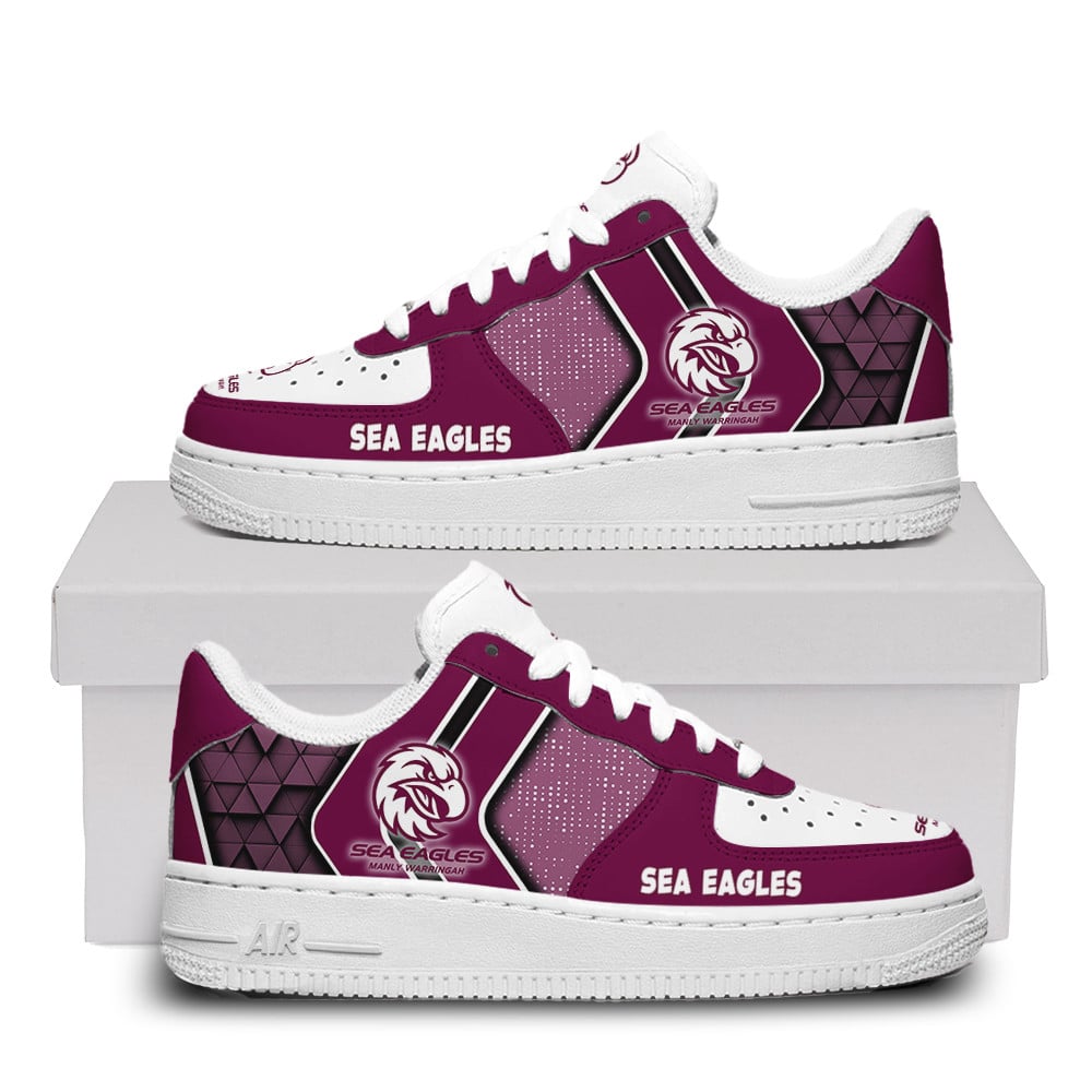 Manly Warringah Sea Eagles Air Force One Shoes Sneaker Af1 For Men Women
