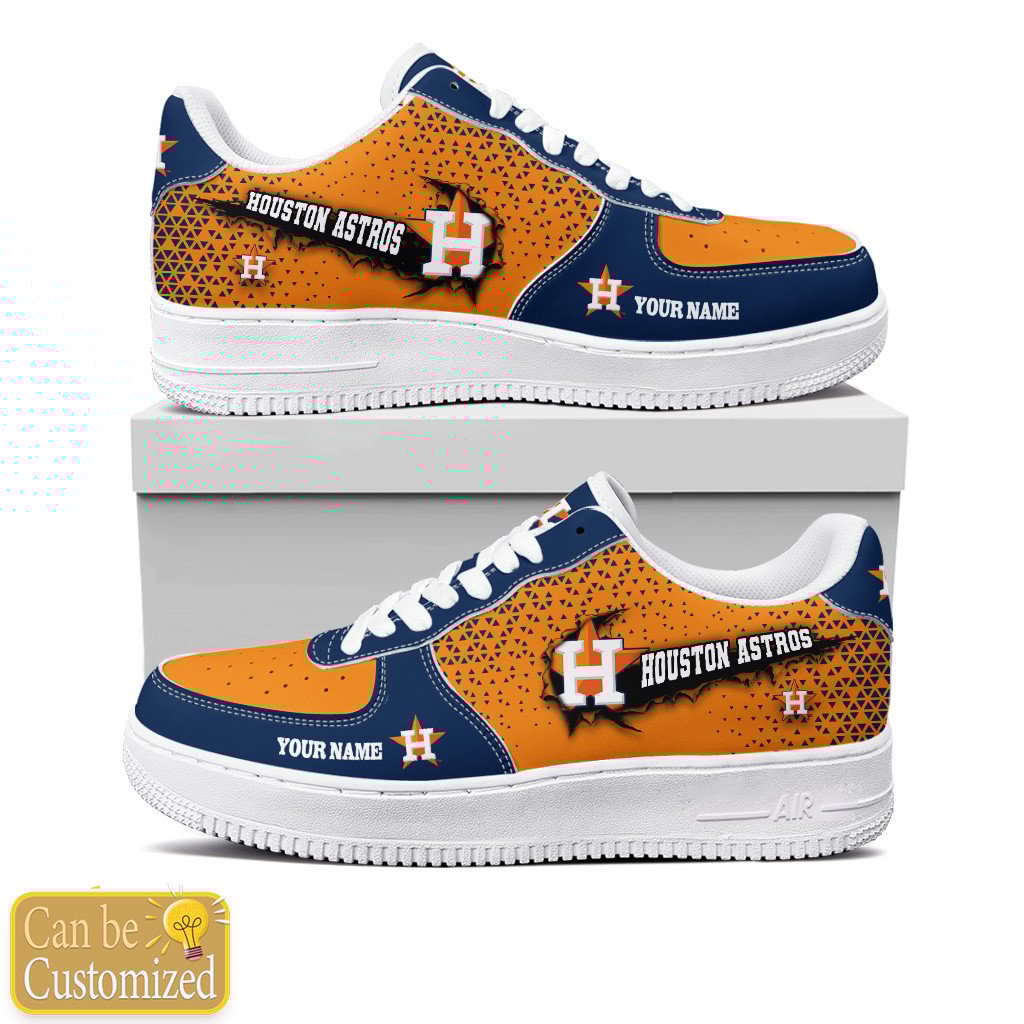 Houston Astros Custom Name Air Force One Shoes For Men Women