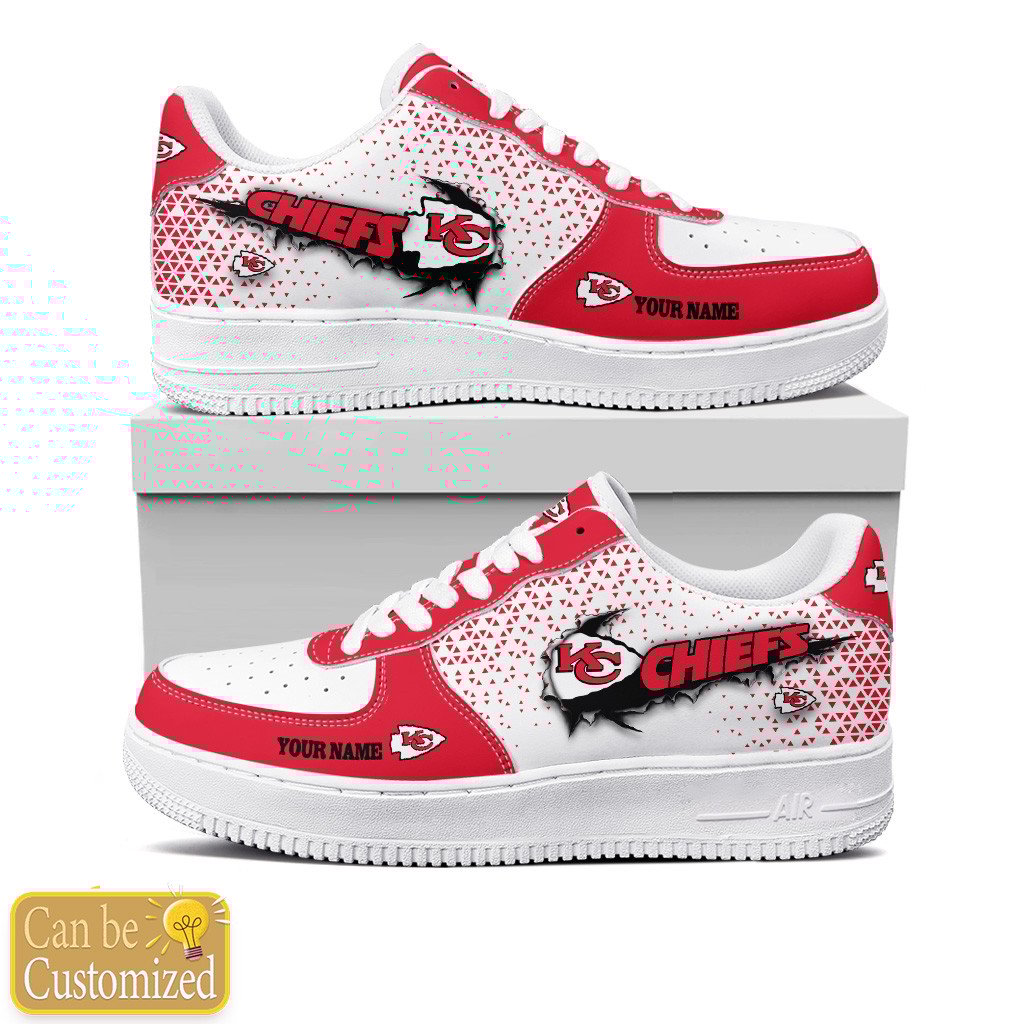 Kansas City Chiefs Custom Name Air Force One Shoes For Men Women