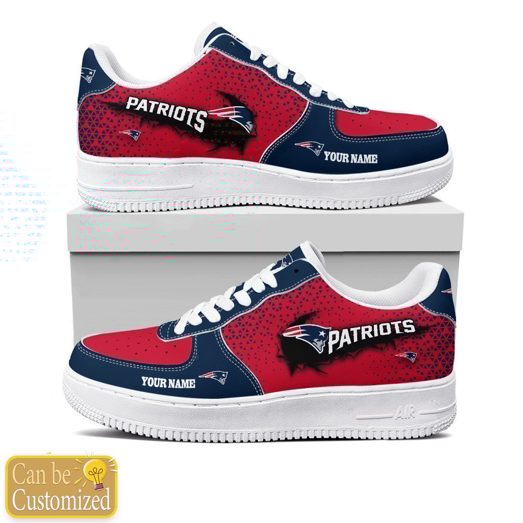 New England Patriots Custom Name Air Force One Shoes Sneaker Af1 For Men Women