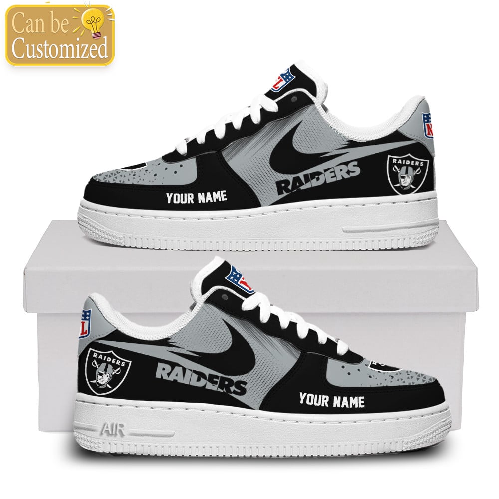 Las Vegas Raiders Custom Name Air Force One Shoes For Men Women