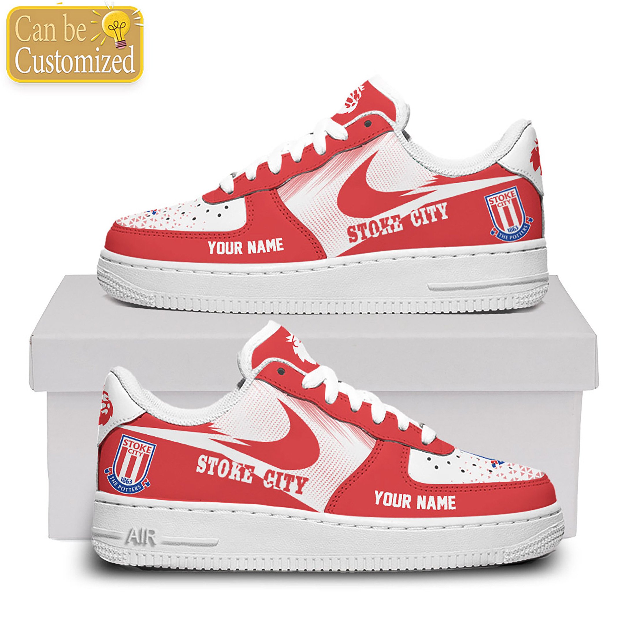 Stoke City Air Force One Shoes Custom Name For Men Women