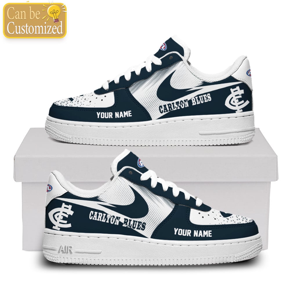 Carlton Blues Air Force One Shoes Custom Name For Men Women