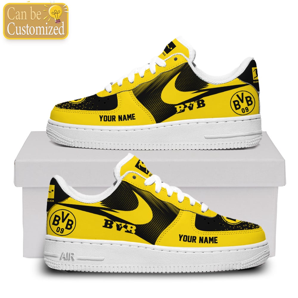 Borussia Dortmund Custom Name Air Force One Shoes For Men Women