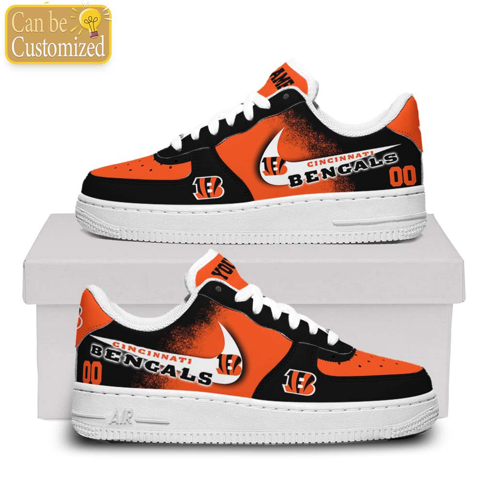 Cincinnati Bengals Air Force One Shoes Custom Name And Number For Men Women