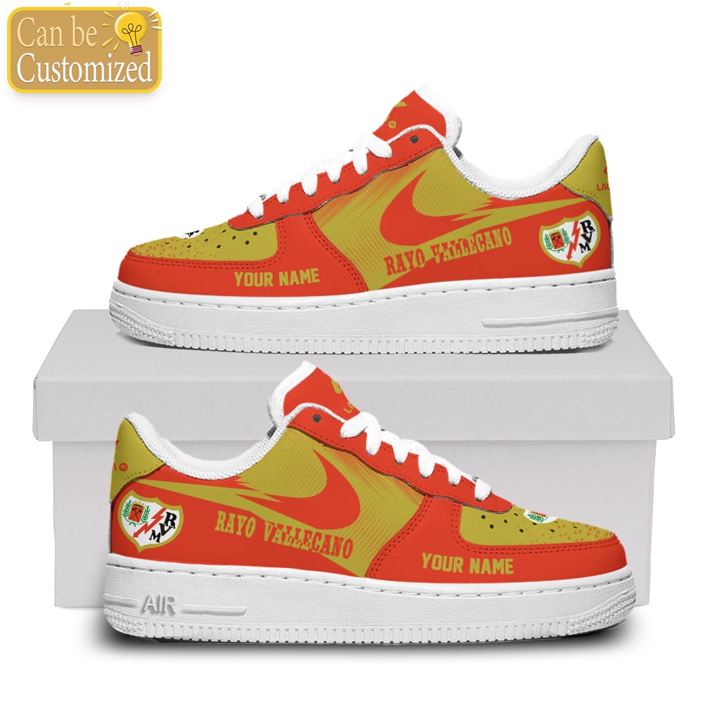 Rayo Vallecano Custom Name Air Force One Shoes Sneaker Af1 For Men Women