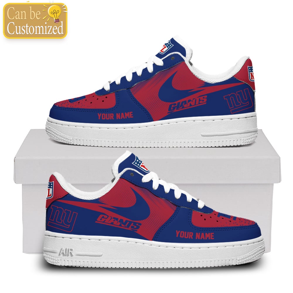 New York Giants Custom Name Air Force One Shoes For Men Women