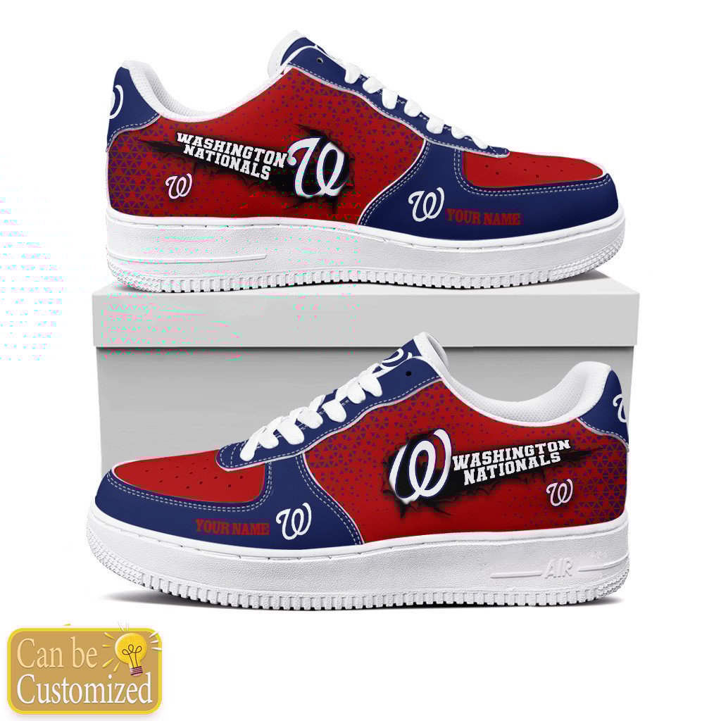 Washington Nationals Custom Name Air Force One Shoes For Men Women
