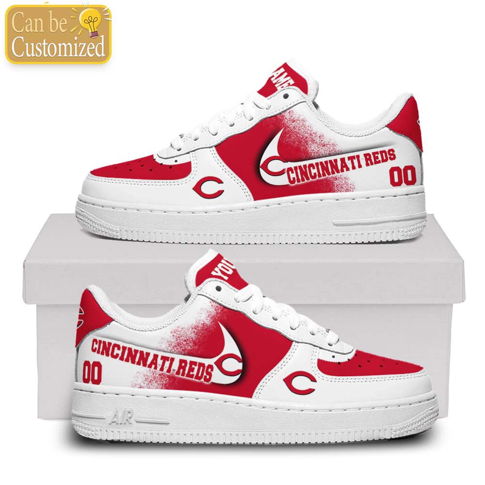 Cincinnati Reds Air Force One Shoes Custom Name And Number For Men Women