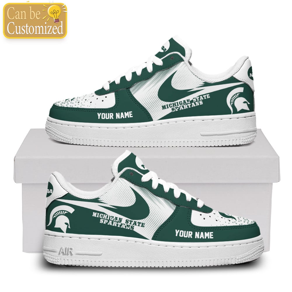 Michigan State Spartans Air Force One Shoes Custom Name For Men Women