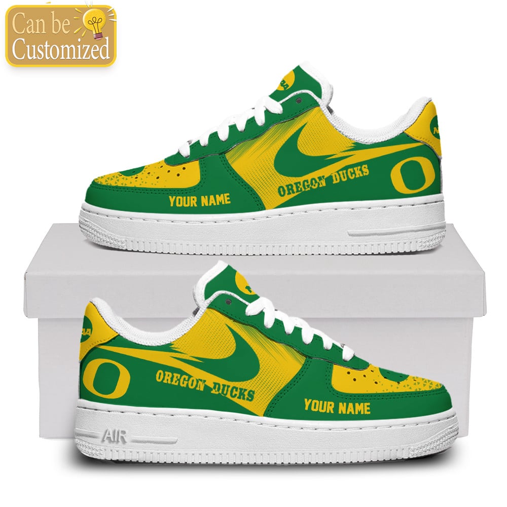 Oregon Ducks Air Force One Shoes Custom Name For Men Women