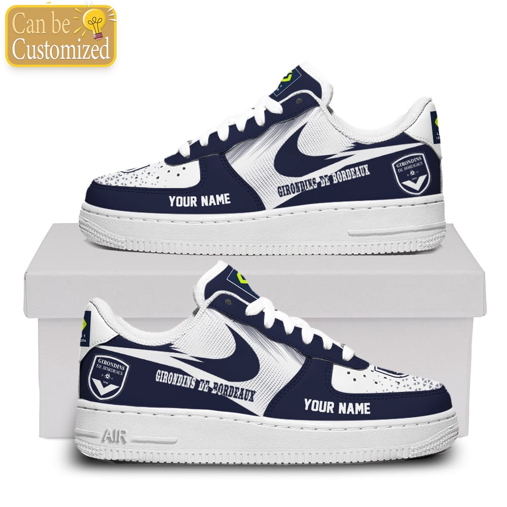 Girondins De Bordeaux Custom Name Air Force One Shoes Sneaker Af1 Shoes For Men Women