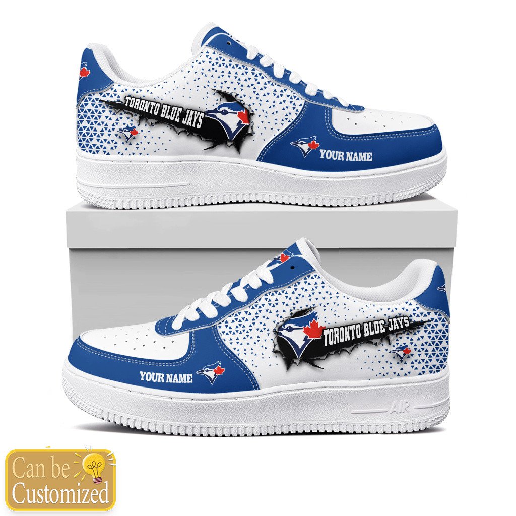 Toronto Blue Jays Custom Name Air Force One Shoes Sneaker Af1 Shoes For Men Women