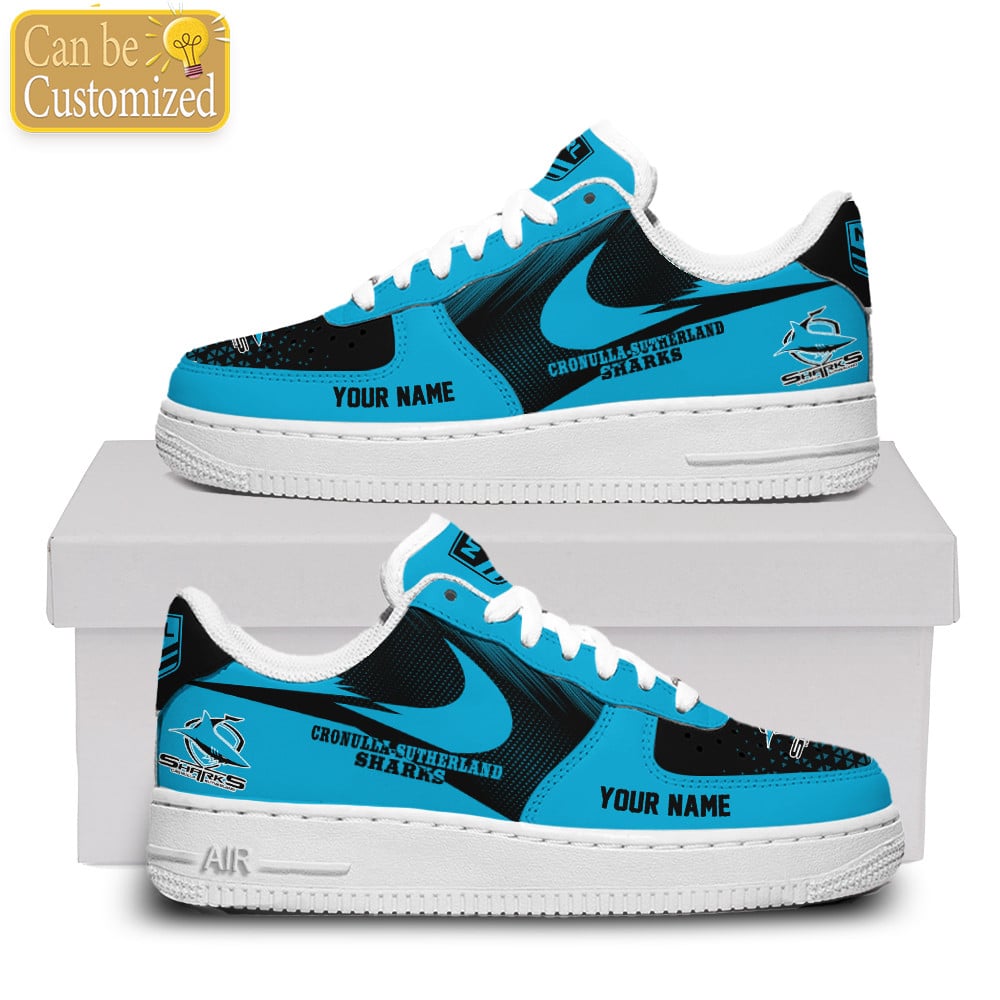 Cronulla-Sutherland Sharks Air Force One Shoes Custom Name For Men Women