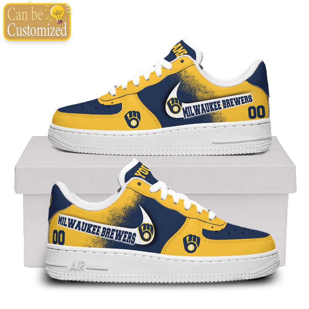 Milwaukee Brewers Air Force One Shoes Custom Name And Number For Men Women