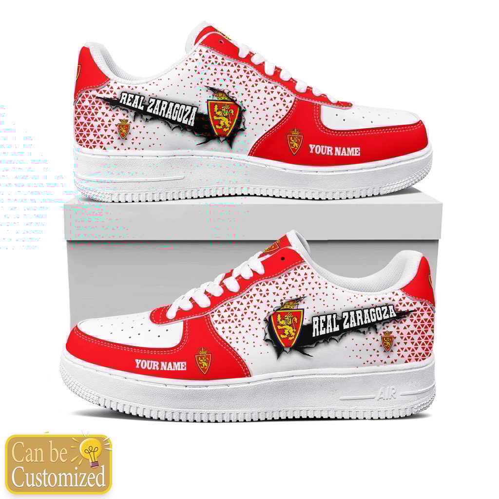 Real Zaragoza Custom Name Air Force One Shoes For Men Women