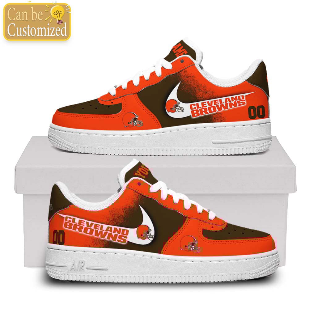Cleveland Browns Air Force One Shoes Custom Name And Number For Men Women