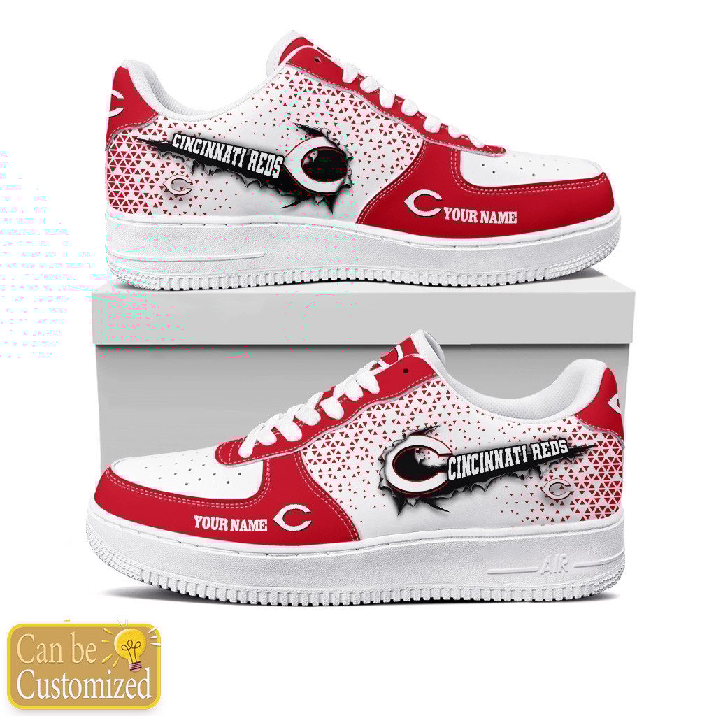 Cincinnati Reds Custom Name Air Force One Shoes For Men Women