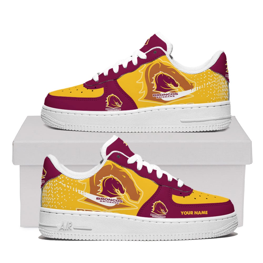 Brisbane Broncos Premium Air Force One Shoes Sneaker Af1 Shoes Personalized For Men Women
