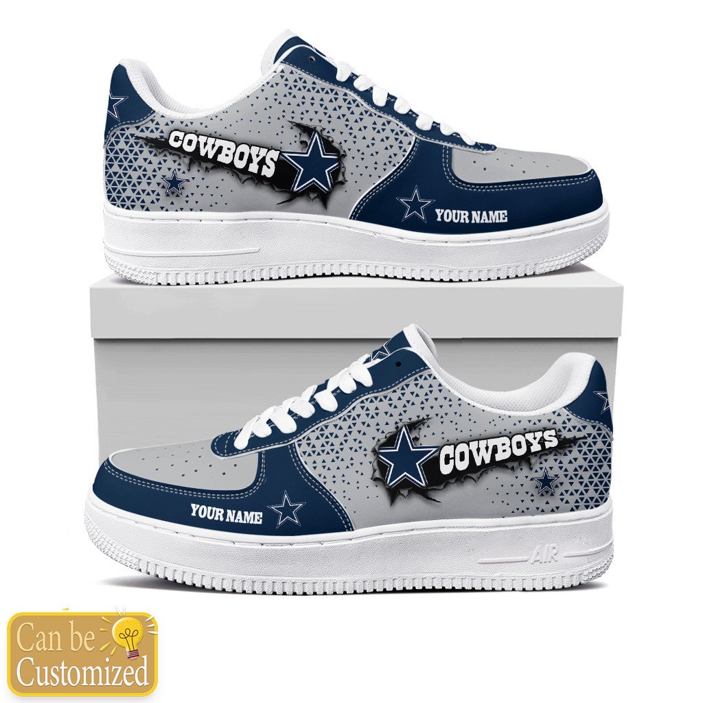 Dallas Cowboys Custom Name Air Force One Shoes Sneaker Af1 Shoes For Men Women