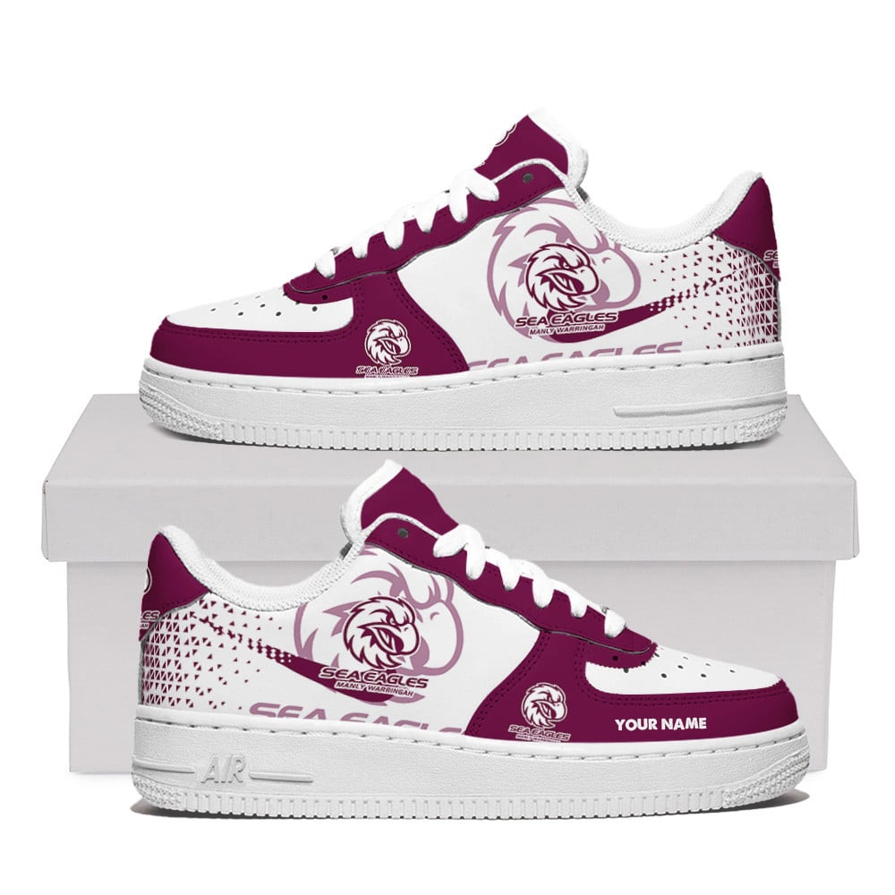 Manly Warringah Sea Eagles Premium Air Force One Shoes Sneaker Af1 Shoes Personalized For Men Women