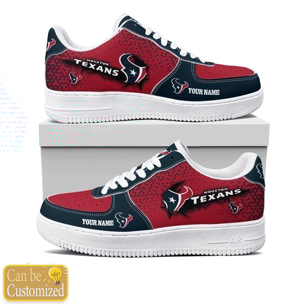 Houston Texans Custom Name Air Force One Shoes For Men Women