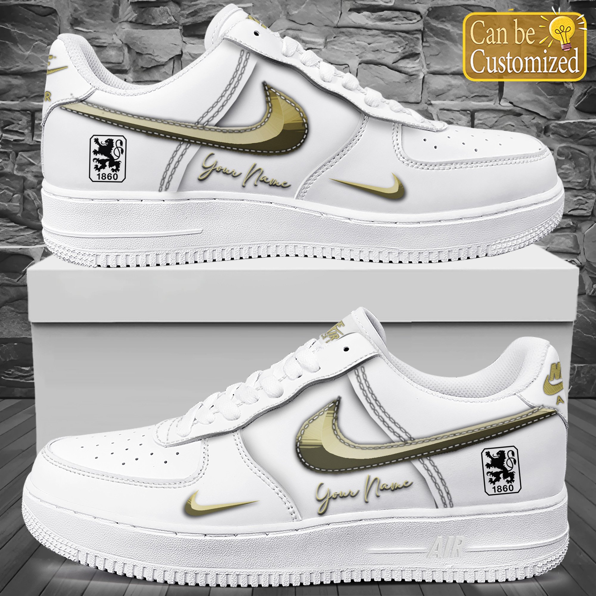 Tsv 1860 Mnchen Personalisierte Premium Air Force One Schuhe C626 For Men Women