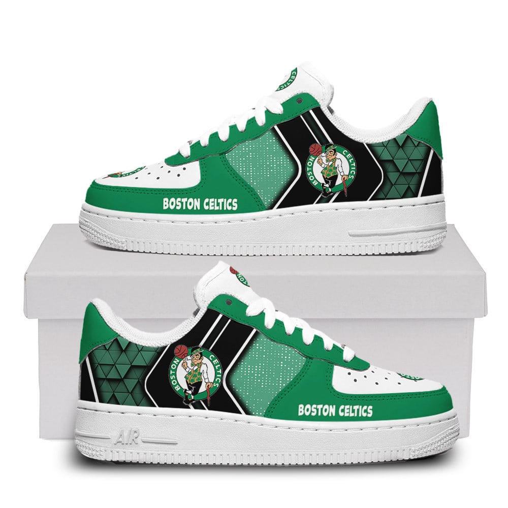 Boston Celtics Custom Name Air Force One Shoes For Men Women
