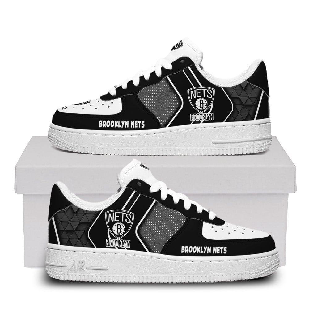 Brooklyn Nets Custom Name Air Force One Shoes For Men Women