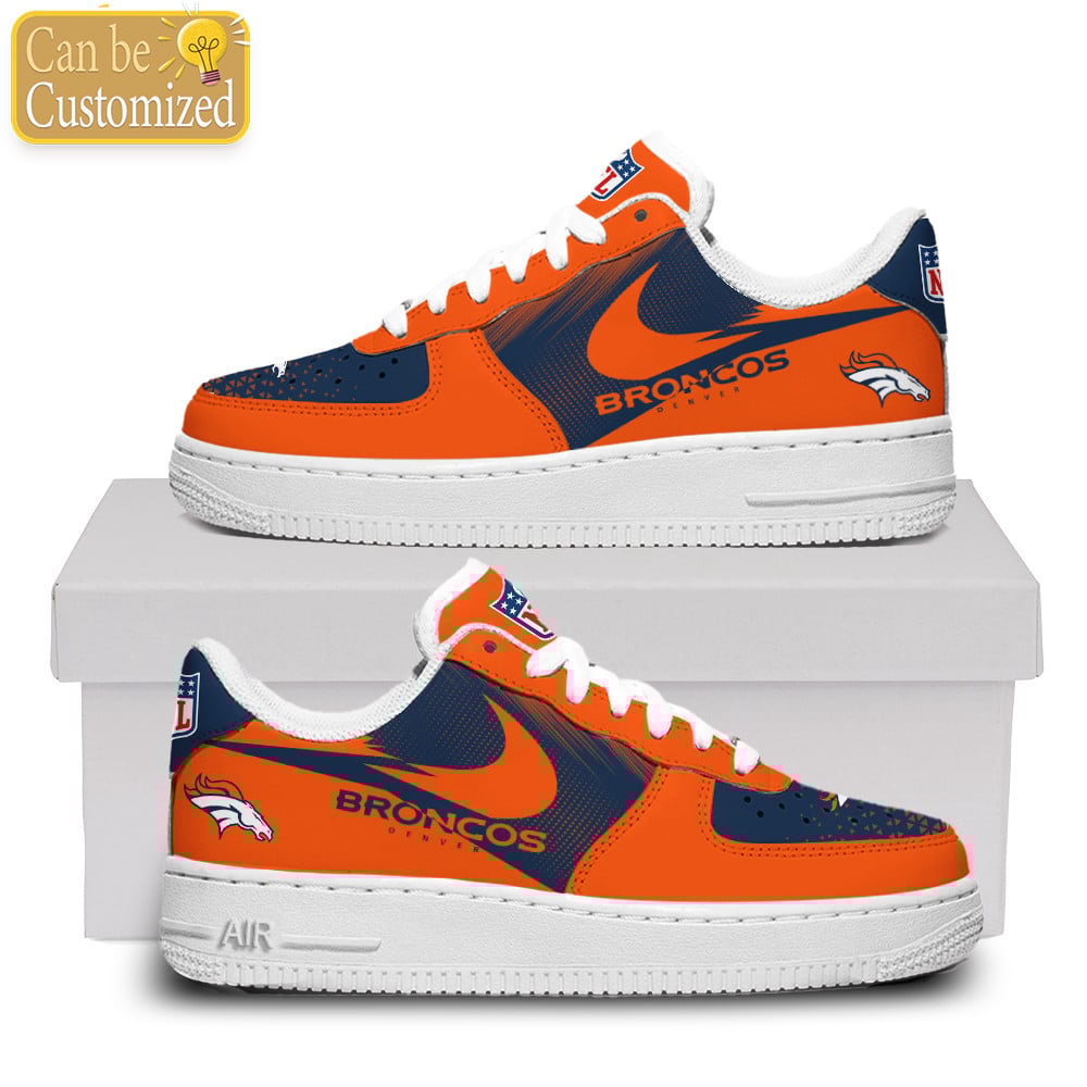 Denver Broncos Custom Name Air Force One Shoes Sneaker Af1 Shoes For Men Women