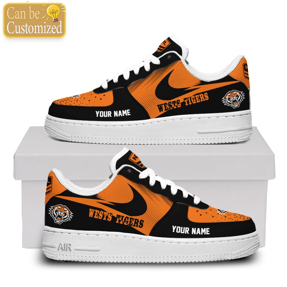 Wests Tigers Air Force One Shoes Custom Name For Men Women