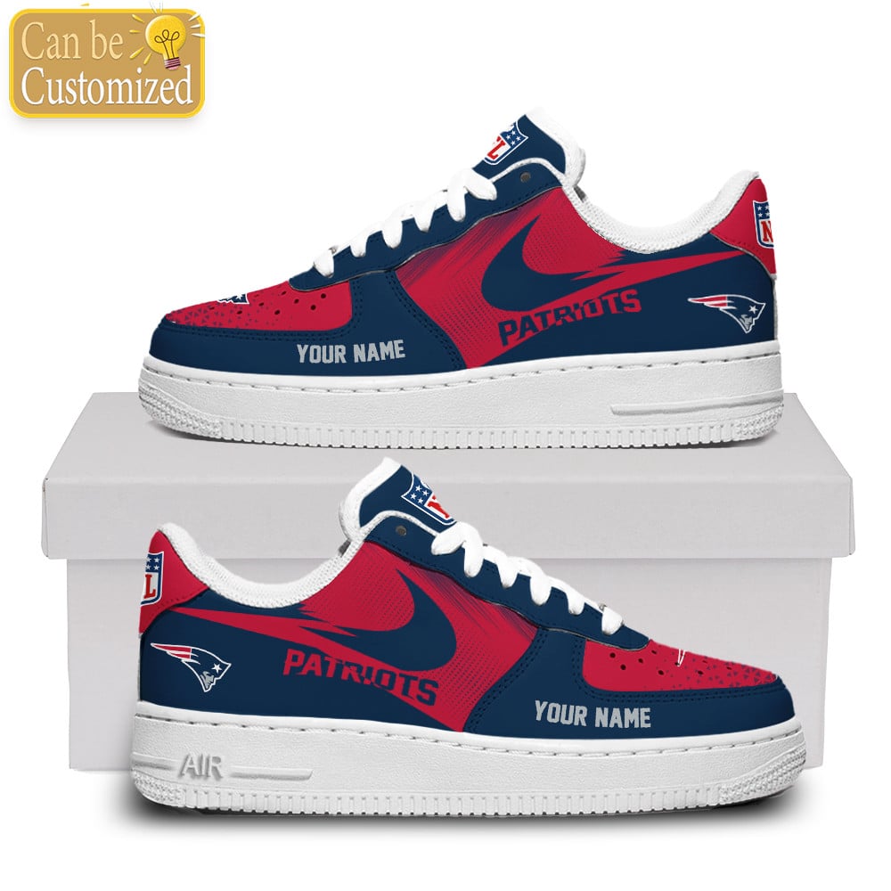 New England Patriots Custom Name Air Force One Shoes For Men Women