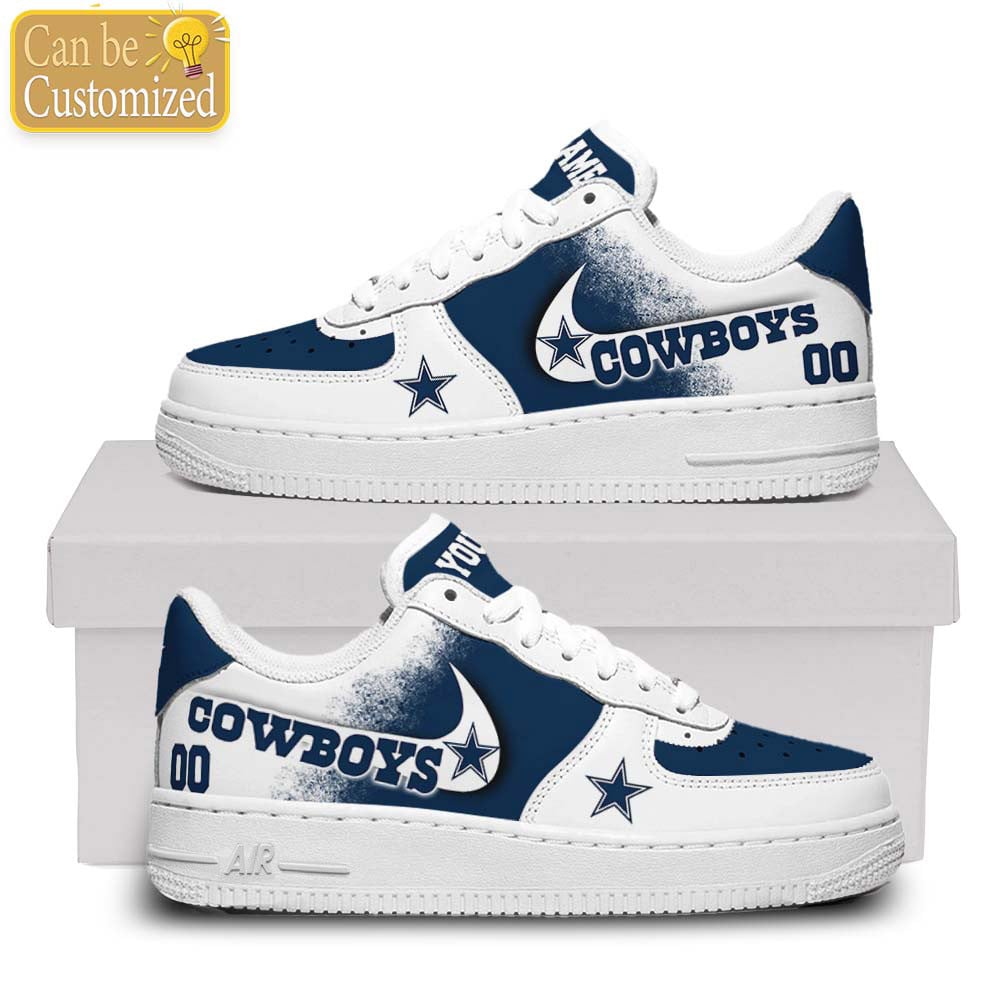 Dallas Cowboys Air Force One Shoes Custom Name And Number For Men Women