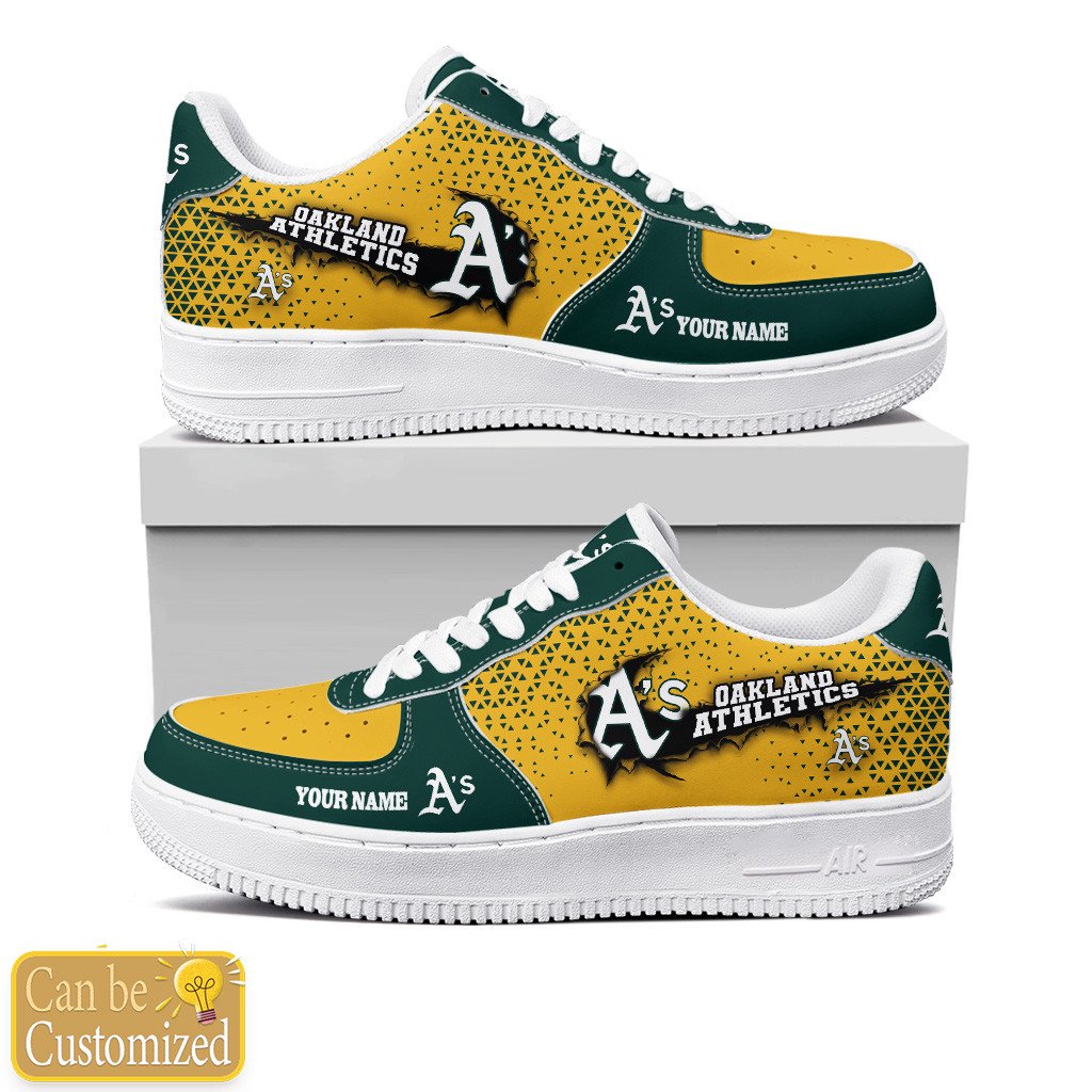 Oakland Athletics Custom Name Air Force One Shoes For Men Women