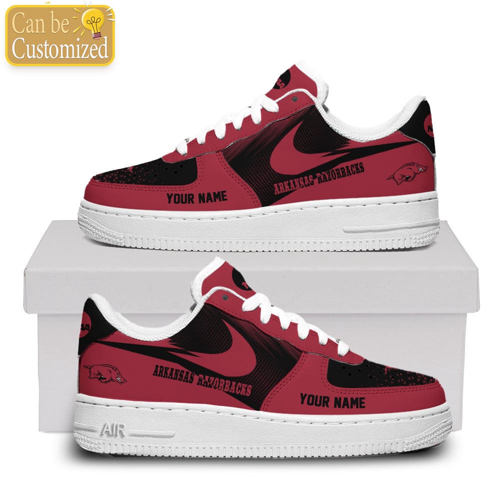 Arkansas Razorbacks Air Force One Shoes Custom Name For Men Women