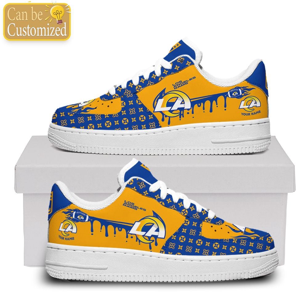 Los Angeles Rams Air Force One Shoes Custom Name For Men Women