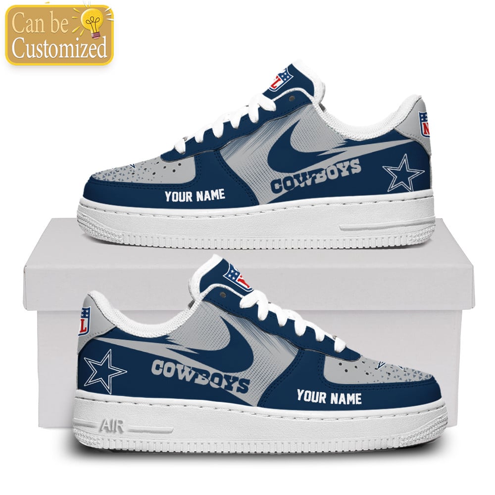 Dallas Cowboys Custom Name Air Force One Shoes For Men Women