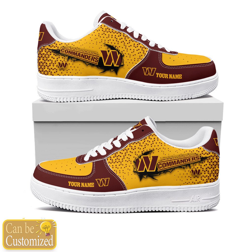 Washington Commanders Custom Name Air Force One Shoes For Men Women