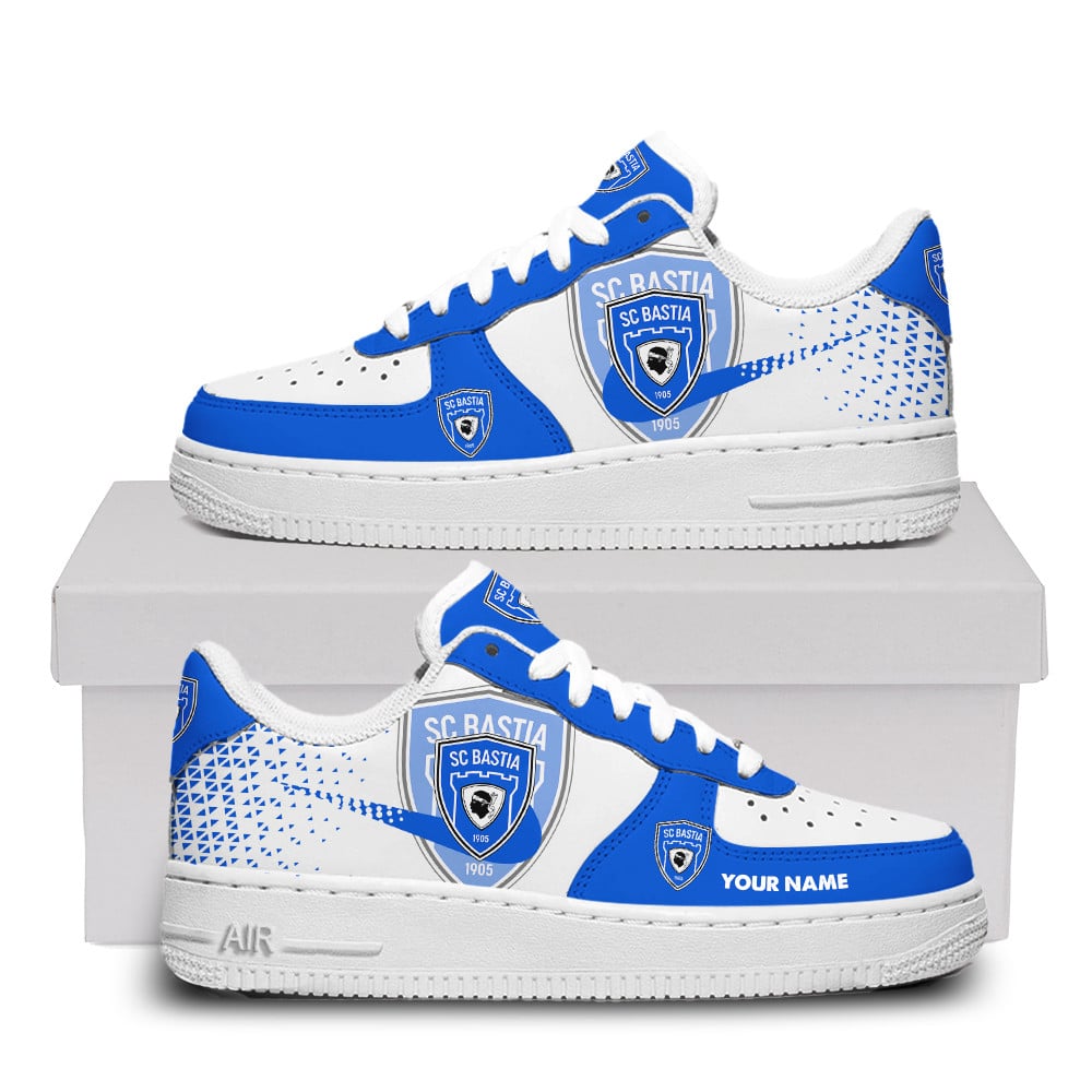 Sc Bastia Premium Air Force One Shoes Personalized For Men Women